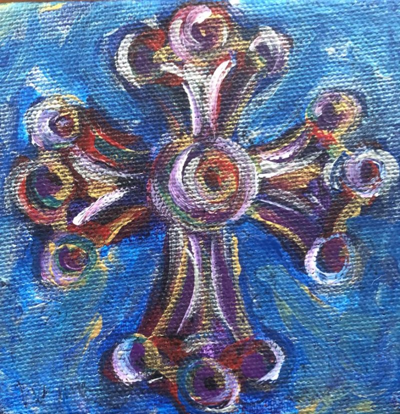 Blue Orthodox Cross